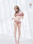 画像21: 【ビキニ】【水着】袖付きシャーリングトップス 4点セット【予約 / 7月上旬発送予定】[YMT] (21)