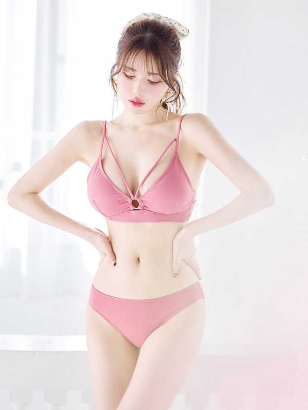 画像18: 【即日発送！】【ビキニ】【水着】ダブル紐バストアップシンプルビキニ 2点セット[YMT] (18)