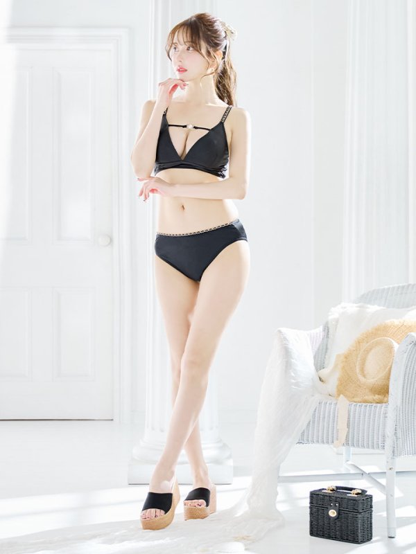 画像15: 【即日発送】【ビキニ】【水着】バストパール&ショルダーチェーンビキニ 2点セット[YMT] (15)