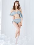 画像4: 【即日発送】【ビキニ】【水着】ハイウエストビッグラメリボン&ビジューキャミソールビキニ 2点セット[YMT] (4)