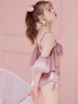 画像27: 【即日発送】【ビキニ】【水着】ハイウエストビッグラメリボン&ビジューキャミソールビキニ 2点セット[YMT] (27)