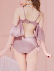 画像35: 【即日発送】【ビキニ】【水着】ハイウエストビッグラメリボン&ビジューキャミソールビキニ 2点セット[YMT] (35)