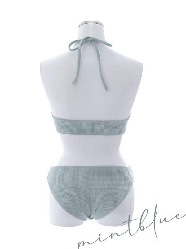 画像44: 【ビキニ】【水着】ホルターネックリブシンプルビキニ 2点セット[YMT] (44)