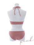 画像47: 【ビキニ】【水着】ホルターネックリブシンプルビキニ 2点セット【予約/7月上旬発送予定】[YMT] (47)