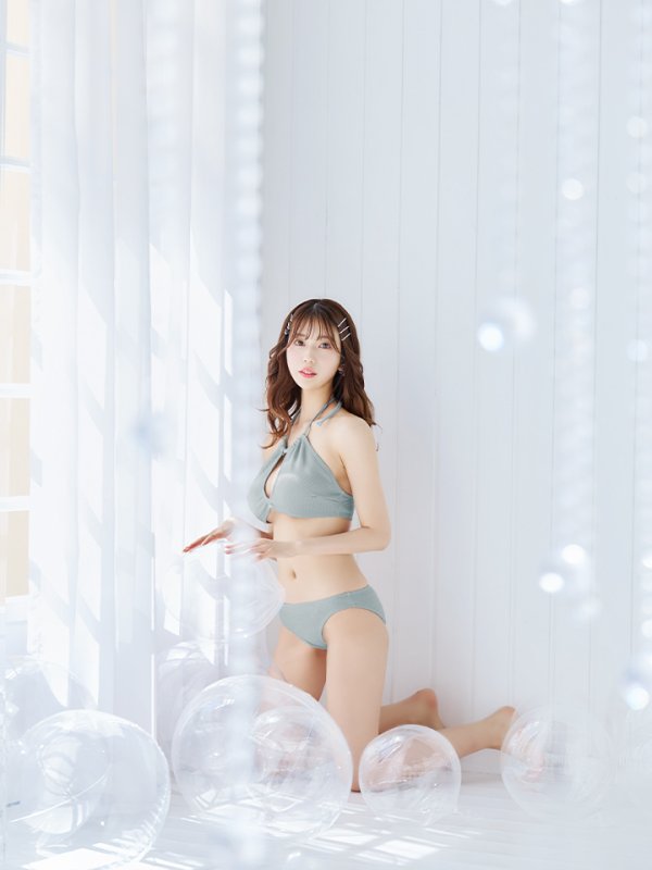 画像29: 【ビキニ】【水着】ホルターネックリブシンプルビキニ 2点セット[YMT] (29)