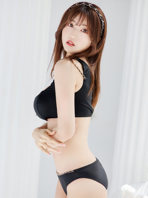 画像30: 【即日発送】【ビキニ】【水着】バストオープン＆ジップチェーンビキニ 2点セット[YMT] (30)