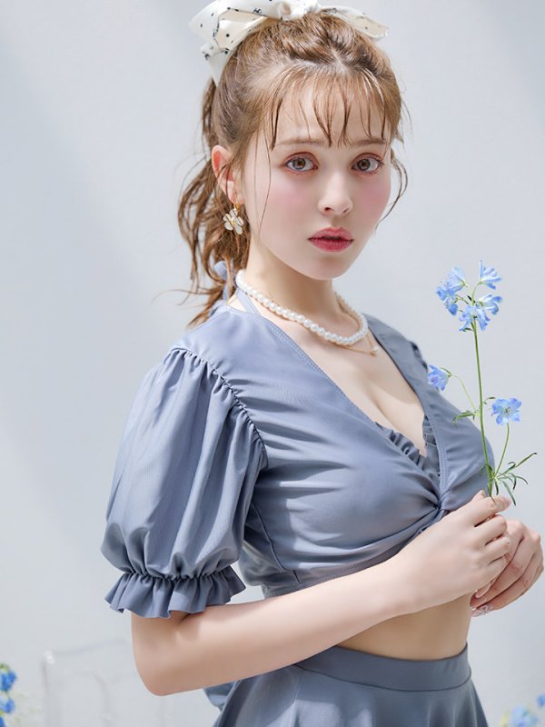 画像12: 【即日発送】【ビキニ】【水着】羽織＆スカート付き4WAYビキニ 4点セット[YMT] (12)