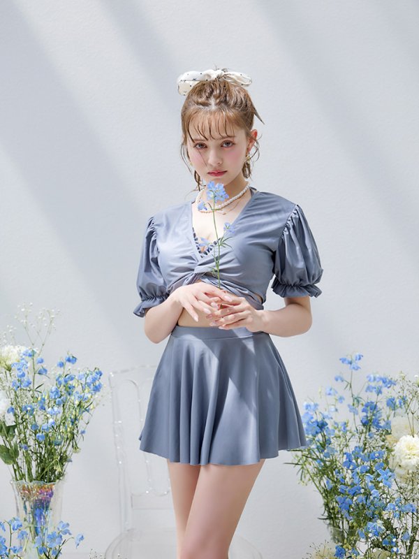 画像10: 【即日発送】【ビキニ】【水着】羽織＆スカート付き4WAYビキニ 4点セット[YMT] (10)