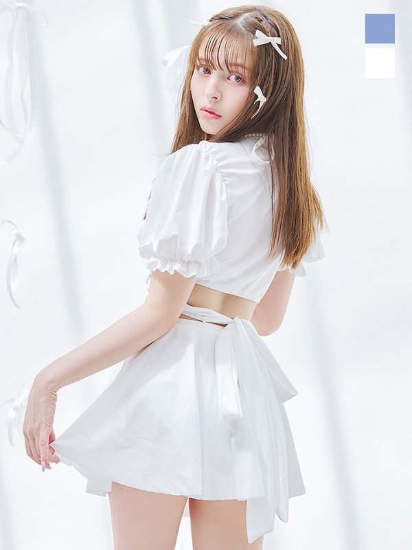 画像3: 【即日発送】【ビキニ】【水着】羽織＆スカート付き4WAYビキニ 4点セット[YMT] (3)