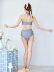 画像23: 【即日発送】【ビキニ】【水着】シアーチュニック付きハイウエストビキニ 3点セット[YMT] (23)