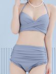 画像44: 【即日発送】【ビキニ】【水着】シアーチュニック付きハイウエストビキニ 3点セット[YMT] (44)