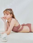 画像6: 【ノベルティ対象】【予約 / 6月中旬発送予定】【ビキニ】【水着】バッククロスリボンワンカラービキニ 2点セット [YMT] (6)