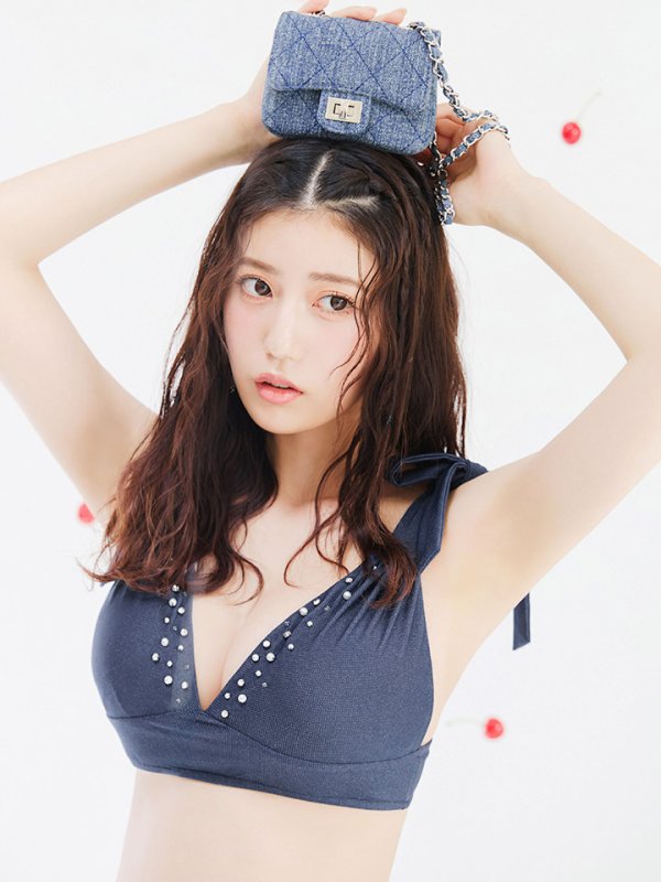 画像21: 【即日発送】【ビキニ】【水着】ショルダーリボンスタッズフリルビキニ 2点セット [YMT] (21)