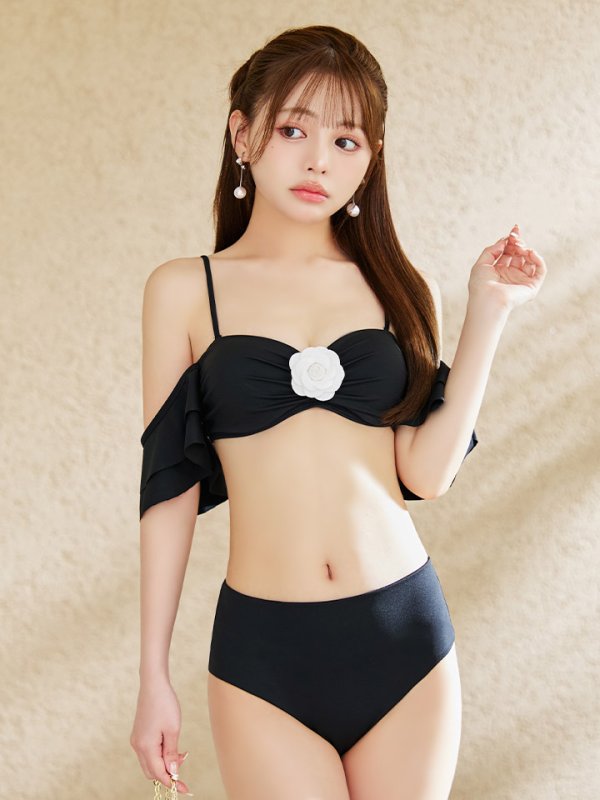 画像19: 【即日発送】【ビキニ】【水着】カメリアフラワービキニ 2点セット [YMT] (19)