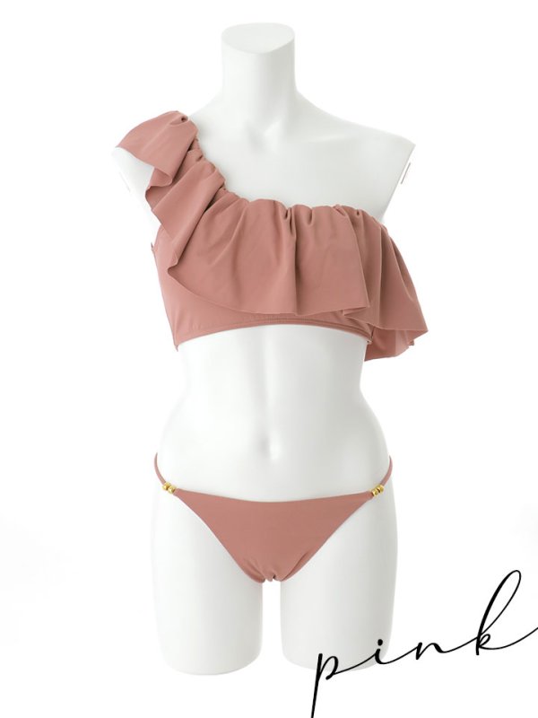 画像28: 【即日発送】【ビキニ】【水着】ワンショルフリルビキニ 2点セット [YMT] (28)