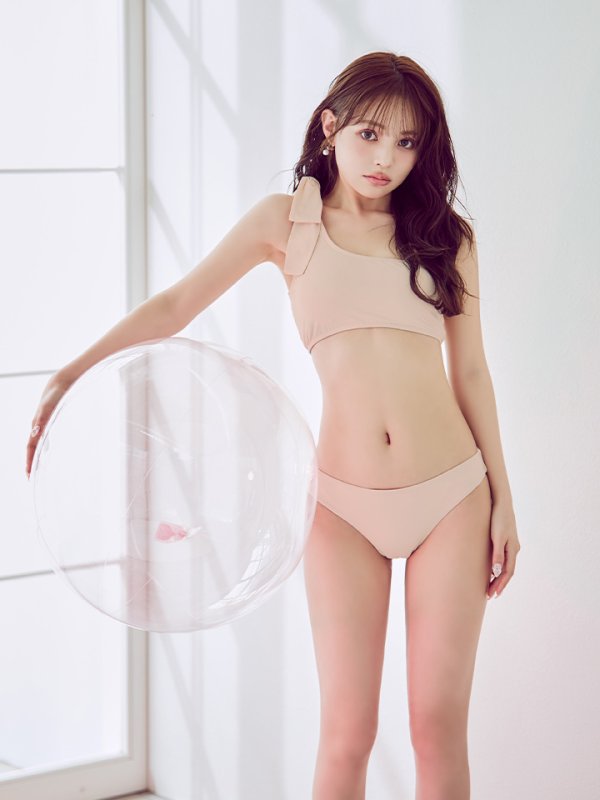 画像9: 【即日発送】【ビキニ】【水着】ワンショルリボンビキニ 2点セット [YMT] (9)