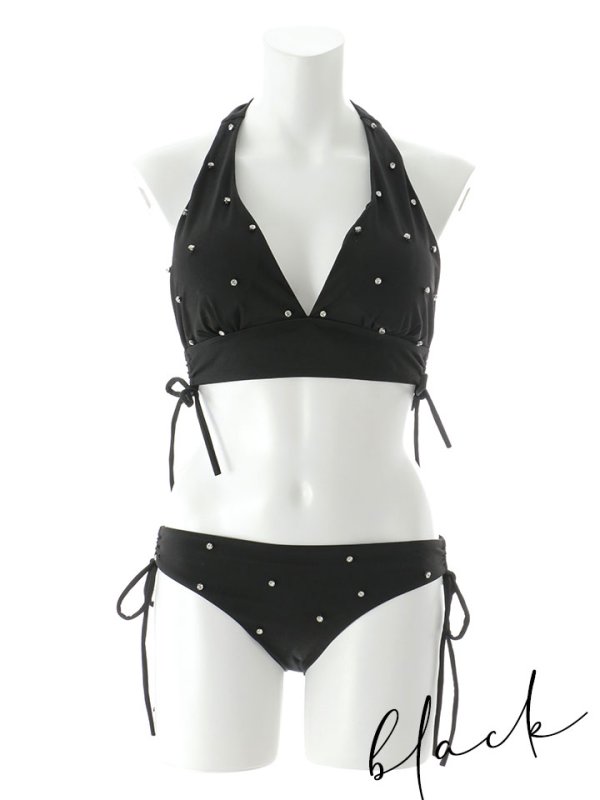 画像22: 【即日発送】【ビキニ】【水着】ホルターネックビジュービキニ 2点セット [YMT] (22)