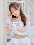 画像15: 【ビキニ】【水着】フリルティアードチュールリボンビキニ 3点セット[YMT] (15)