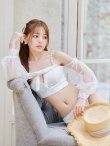 画像19: 【ビキニ】【水着】フリルティアードチュールリボンビキニ 3点セット[YMT] (19)