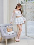 画像9: 【ビキニ】【水着】フリルティアードチュールリボンビキニ 3点セット[YMT] (9)