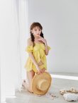 画像43: 【予約 / 6月下旬発送予定】【ビキニ】【水着】 フリルシフォン×オフショルダー ビキニ 2点セット[YMT] (43)