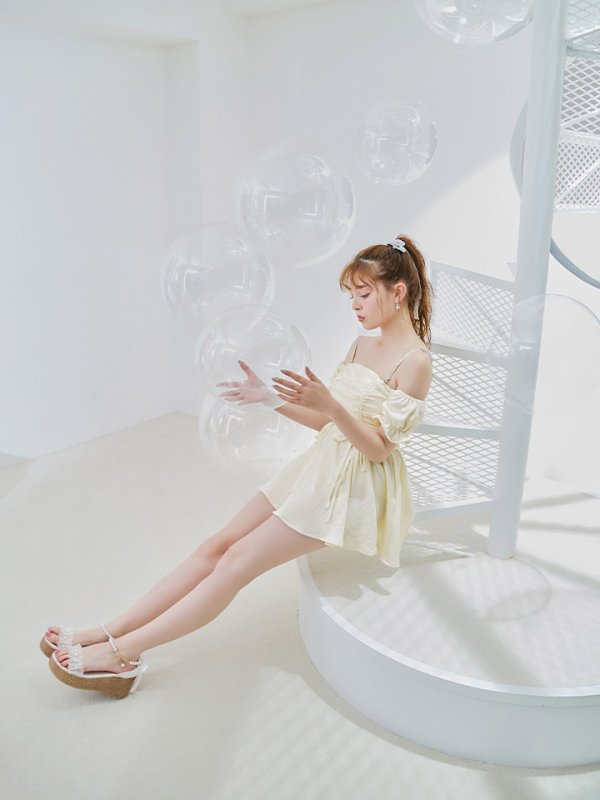 画像16: 【即日発送】【ビキニ】【水着】ビジューオフショルダーワンピースビキニ2点セット [YMT] (16)