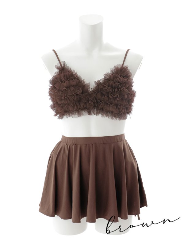 画像46: 【即日発送】【MISTREASS×sugarコラボビキニ】【水着】チュールフレアスカートビキニ 3点セット[YMT] (46)