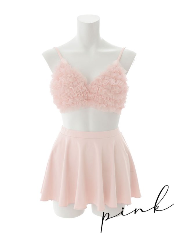 画像40: 【即日発送】【MISTREASS×sugarコラボビキニ】【水着】チュールフレアスカートビキニ 3点セット[YMT] (40)