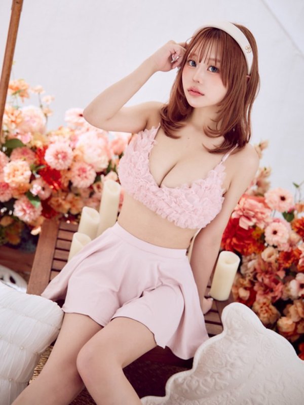 画像4: 【即日発送】【MISTREASS×sugarコラボビキニ】【水着】チュールフレアスカートビキニ 3点セット[YMT] (4)