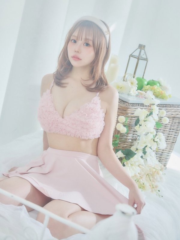 画像8: 【即日発送】【MISTREASS×sugarコラボビキニ】【水着】チュールフレアスカートビキニ 3点セット[YMT] (8)