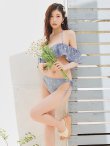 画像16: 【予約 / 6月下旬発送予定】【ビキニ】【水着】ビジューオフショルダーフリルビキニ 2点セット[YMT] (16)
