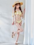 画像8: 【予約 / 6月下旬発送予定】【ビキニ】【水着】ビジューオフショルダーフリルビキニ 2点セット[YMT] (8)