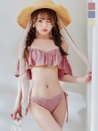 画像6: 【予約 / 6月下旬発送予定】【ビキニ】【水着】ビジューオフショルダーフリルビキニ 2点セット[YMT] (6)