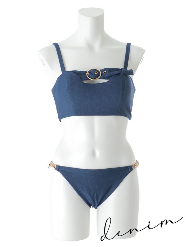 画像23: 【即日発送】【ビキニ】【水着】バックルベルトデニムビキニ 2点セット [YMT] (23)