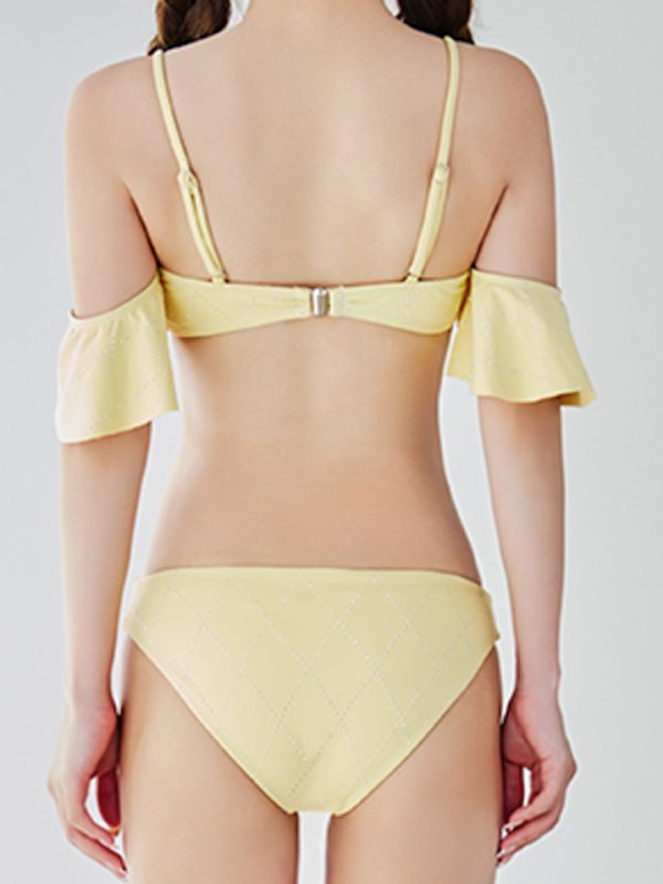 画像22: 【即日発送】【ビキニ】【水着】ビジューオフショルダーフリルビキニ 2点セット[YMT] (22)