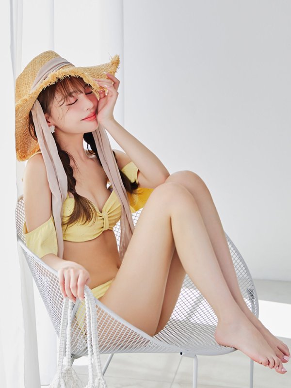 画像17: 【即日発送】【ビキニ】【水着】ビジューオフショルダーフリルビキニ 2点セット[YMT] (17)