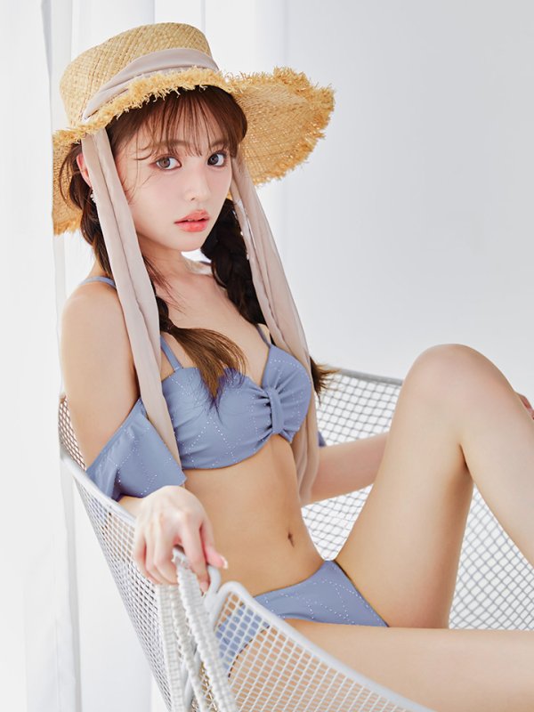 画像36: 【即日発送】【ビキニ】【水着】ビジューリボンフリルスリーブビキニ 2点セット[YMT]M275dzc (36)