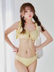 画像14: 【予約 / 6月下旬発送予定】【ビキニ】【水着】 ビジューギャザーフロントリボンビキニ ビキニ 2点セット[YMT] (14)