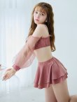 画像14: 【ノベルティ対象】【予約 / 6月下旬発送予定】【ビキニ】【水着】オフショルダーシアースリーブビキニ [YMT] (14)