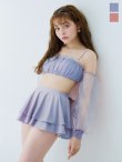 画像4: 【ノベルティ対象】【予約 / 6月下旬発送予定】【ビキニ】【水着】オフショルダーシアースリーブビキニ [YMT] (4)