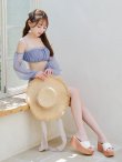 画像14: 【予約 / 6月下旬発送予定】【ビキニ】【水着】オフショルダーシアースリーブビキニ [YMT] (14)