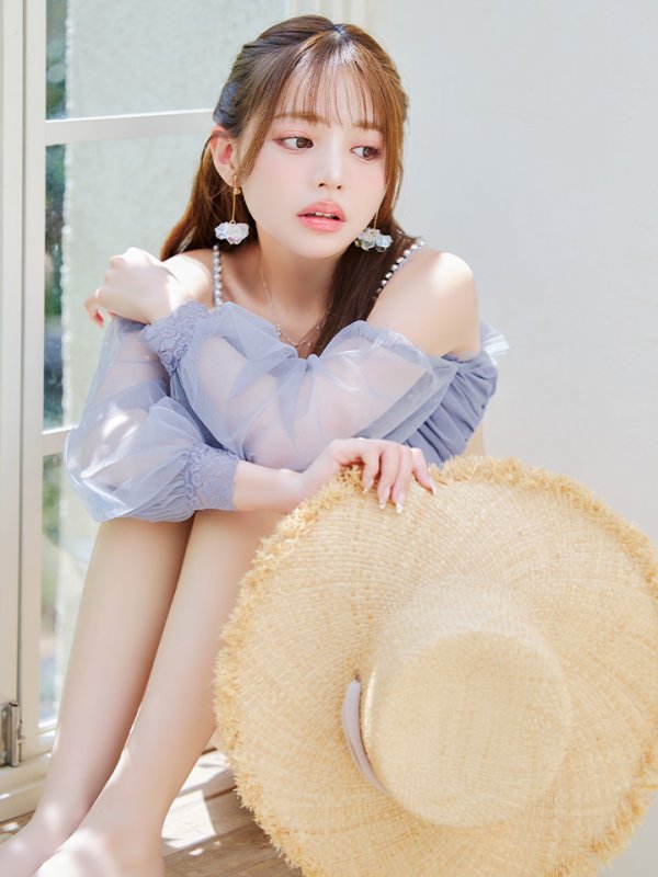 画像32: 【即日発送】【ビキニ】【水着】オフショルダーシアースリーブビキニ [YMT] (32)