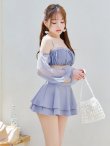 画像10: 【予約 / 6月下旬発送予定】【ビキニ】【水着】オフショルダーシアースリーブビキニ [YMT] (10)
