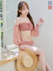 画像5: 【予約 / 6月下旬発送予定】【ビキニ】【水着】オフショルダーシアースリーブビキニ [YMT] (5)