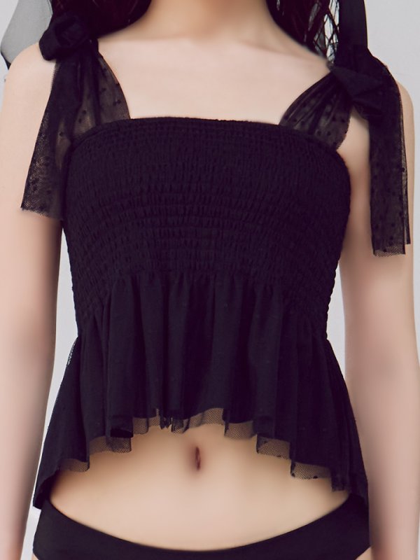 画像20: 【即日発送】【ビキニ】【水着】立体リボンフリルスカートビキニ  3点セット [YMT] (20)