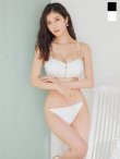 画像3: 【予約 / 5月下旬発送予定】【ビキニ】【水着】フロントジップビジューチェーンビキニ 2点セット [YMT] (3)