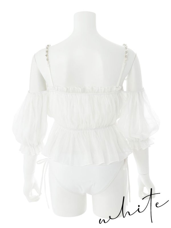 画像48: 【即日発送】【ビキニ】【水着】 パフスリーブフリルビキニ  2点セット[FB01]M282dzp (48)