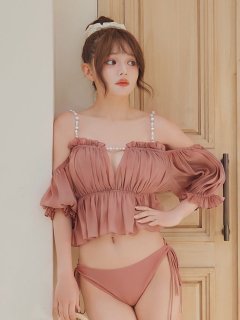 パフスリーブフリルビキニ