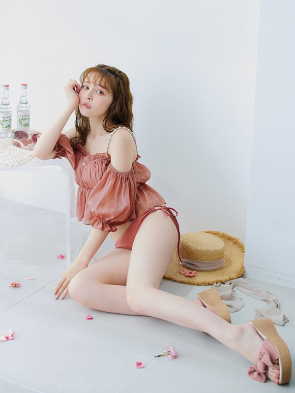 画像25: 【即日発送】【ビキニ】【水着】 パフスリーブフリルビキニ  2点セット[FB01]M282dzp (25)