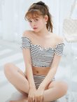 画像19: 【ノベルティ対象】【予約 / 6月下旬発送予定】【ビキニ】【水着】シャーリングオフショルビキニ  2点セット [YMT] (19)